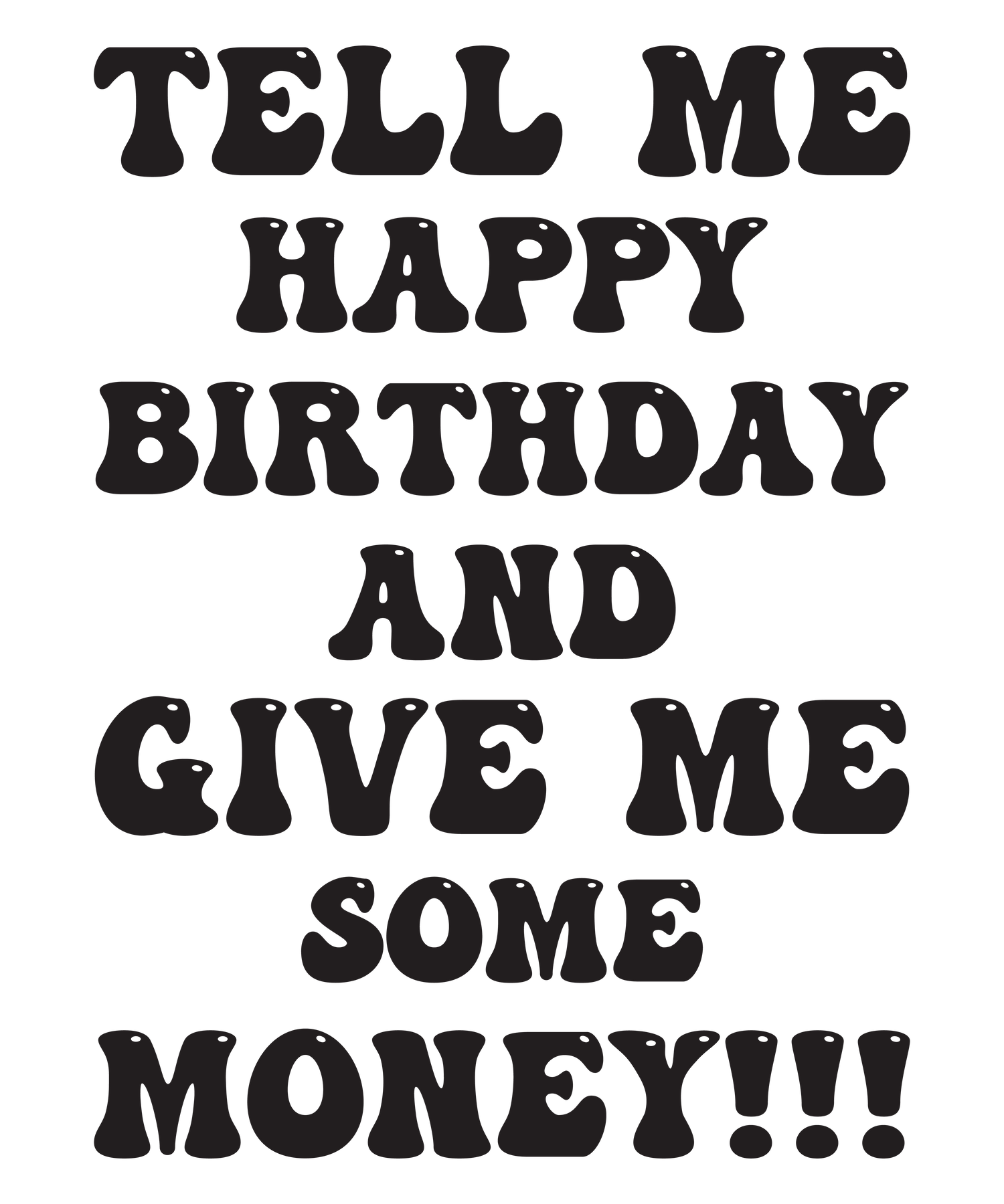 Tell Me Happy Birthday (DESIGN ONLY)