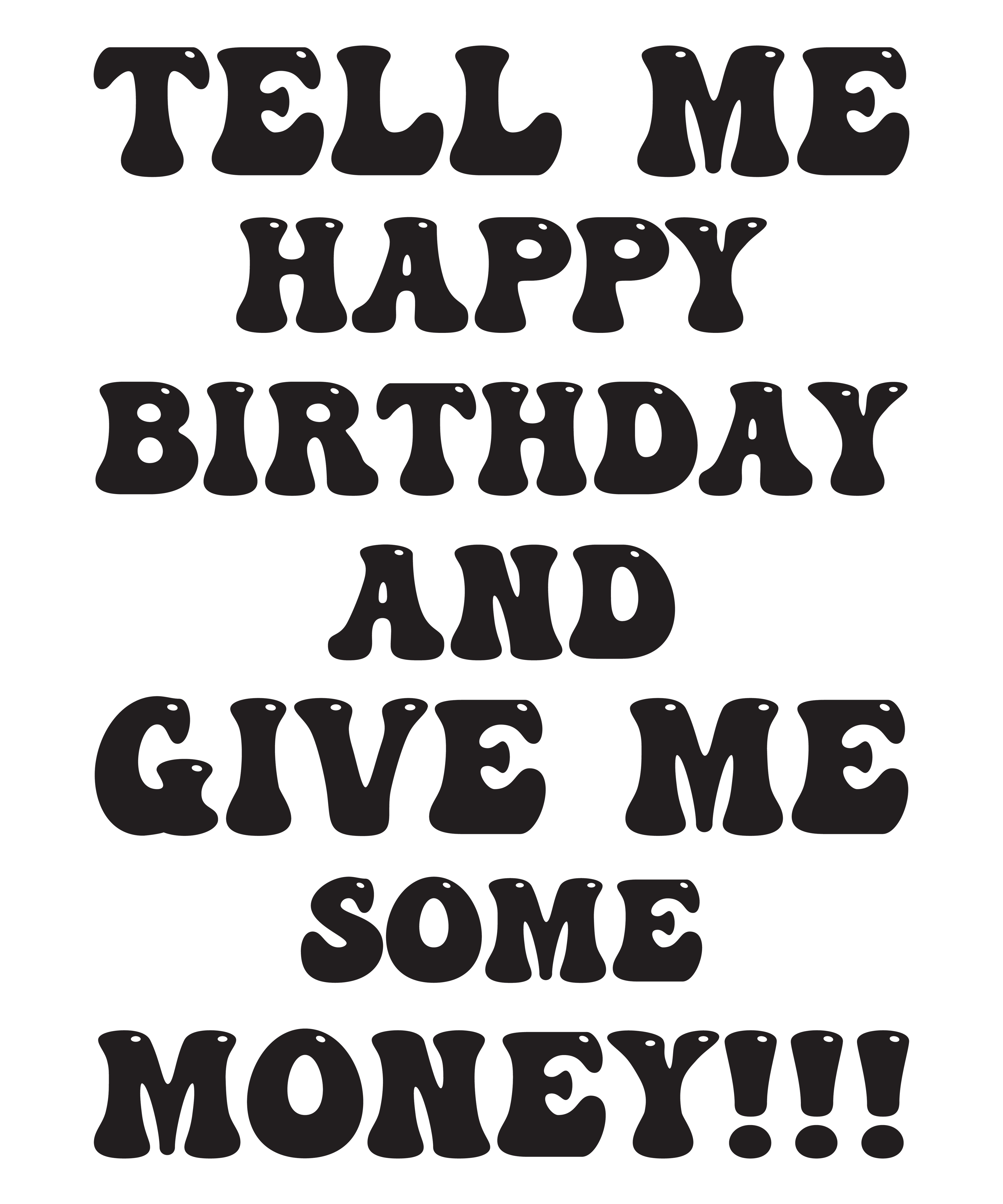 Tell Me Happy Birthday (DESIGN ONLY)